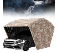 Carport Auvent télescopique pliable semi-automatique Coupe-vent Imperméable Extérieur Abri de stationnement