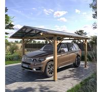 Carport BELIZE Miel 5 x 3 m - Aluminium, Acier, Polycarbonate Hespéride