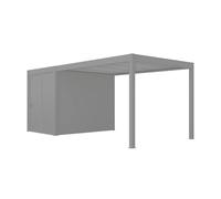 Carport blanc aluminium avec abri jardin 3x5m - Rangement vélo sécurisé 3015x4983mm fenetre24.com