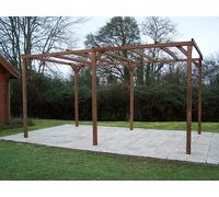 Pergola THONON en bois thermo chauffé sans couverture 14.80 m²