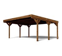 Carport double bois toit plat Victor Cerland