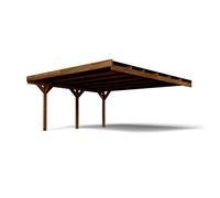 Forest Style Carport en Bois traité 2 Voitures 29,9 m² - Victor 602x511x269 cm - Cerland