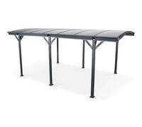 Alice's Garden - Carport de 15m² en Aluminium Anthracite et Polycarbonate - Le Mans 5x3m - abri de Voiture 500 x 300 x 220 cm