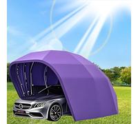 Carport de voiture pliable en acier inoxydable - Tente de voiture rétractable robuste pour parking extérieur, jardin, double couche 5,9 x 2,7 x 2,45 m