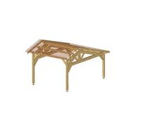 Carport Deux Pentes Faitage Décalé - 5 m x 4 m - PIN DOUGLAS - 20 m²