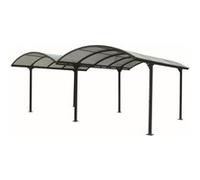 Habrita Carport double en aluminium CAR6048ALRP 28,62 m² (590 x 485 cm) Gris anthracite