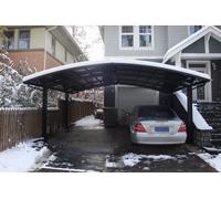 Carport double 6x5m en aluminium gris anthracite