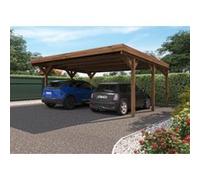 Carport double bois toit plat Victor Cerland