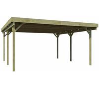Carport Double en Bois Basic 5,1 x 5 m