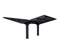 Carport en aluminium et polycarbonate double Sydney ailes