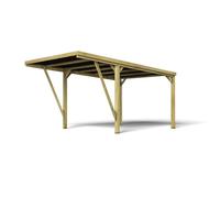 Carport en Bois 16,5 m² Victor Modern - Simple sans Poteau Central