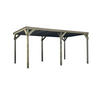 Carport en bois 3000 x 5000 mm Noir