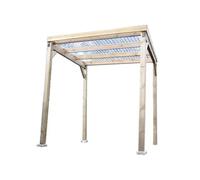 Habrita - Carport autoclavé toit plat économique avec couverture surface 4 m2 - CAR2020TA Habrita Foresta