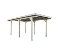 Carport en bois avec toiture en PVC