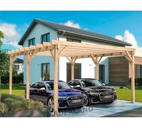 Carport En Bois Lamellé-Collé Nîmes 600 X 500 Cm - Maderland Multicolore