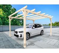 Carport En Bois Lamellé-Collé Rouen 600 X 400 Cm - Maderland Multicolore