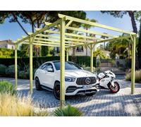 Carport En Bois Nanterre 600 X 300 Cm - Maderland Multicolore