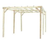 Carport Autoclavé toit plat sans couverture / surface extérieure : 15,00 m2