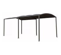 Carport en métal extensible "" Mathis"" - 303/566 x 295 x 240 cm - Gris