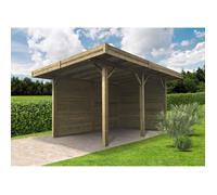 Carport en pin du nord certifié et imprégné autoclave SOLID - 406,4x506,4cm - double paroi