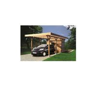 Carport en pin du nord certifié et imprégné autoclave SOLID - Dimensions 306,4x706,4cm