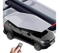 Carport entièrement automatique avec télécommande, pare-soleil pliable imperméable pour protection de stationnement en plein air