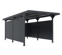 Carport fermé Aspen 2,84 x 5,46 m CoverTech anthracite