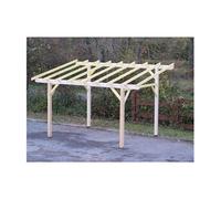 Carport monopente pour une préparation pour couverture légère 3.00 x 3.62 m av3350stl