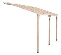 Pergola murale et carport adossable autoclavé - 3 x 5 m - 15 m2 HABRITA