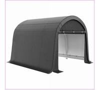 Carport - Outsunny - 3x3m, Protection UV, Étanche, Acier/PE - Gris