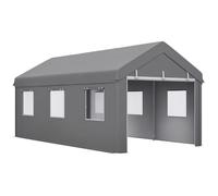 Carport - Outsunny - 600x295x278cm - PE - gris