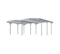 Carport pergola double autoportant en aluminium - 2 voitures - 30 m² - Blanc - BARESA