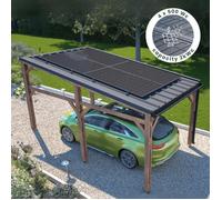 Carport solaire bois Elio - 15,5 m²