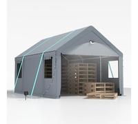 Carport Tente de garage extra large résistante à l'hiver 3,6 x 6 m avec fenêtre enroulable pour voiture, SUV, bateaux et camions - Parois latérales et toit amovibles