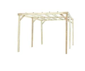 Carport Traité Autoclave 15 M² Sans Couverture - CAR3050A2