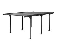 Carport voiture Denver - 5.02 x 3.13 x 2.05 m - Transparent / Noir Noir