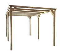 Carport Habitat et Jardin Carport voiture en bois Solar II 3 x 5 x 2.4