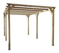 Carport voiture en bois ""Solar II"" 3 x 5 x 2.4