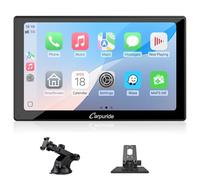 Carpuride V9 Autoradio Portable sans Fil Carplay et Android Auto, écran Tactile HD 1080p de 9 Pouces avec BT 5.0, Lien Miroir, Support léger pour Camion, véhicule récréatif