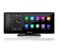 Carpuride W103 Pro avec Transmission Bluetooth sans Fil, Autoradio Portable CarPlay et Android Auto, écran Tactile 10,3 Pouces 1080P, Mirror Link/GPS/Siri/FM, avec 3 Supports