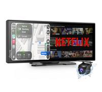 Carpuride W125P Écran CarPlay avec Net-flix Youtube, sans Fil Carplay & Android Auto, 11,26" HD Tactile Écran, 1080P Recul Caméra, Android OS, Écran Partagé, OTA, Navigation, Bluetooth/FM/AUX, Siri.