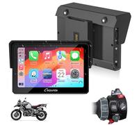 CARPURIDE W502BS Pro pour Moto BMW, CarPlay et Android Auto, Double Bluetooth, écran de Navigation étanche de 5 Pouces, Lecture de Données, Native Wonder, TPMS, Capteur de Lumière, Partage de Musique
