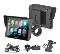 CARPURIDE W502S Pro Écran CarPlay Moto 5" Android Auto Bluetooth Dual
