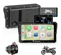 Carpuride W602BS Pro Carplay Écran pour BMW Motos, Natif Wonder Wheel Contrôle & Données Lecture, Sans Fil CarPlay & Android Auto, 6,25" Étanche Tactile Écran, OTA, Double Bluetooth, Interphone, Navi.