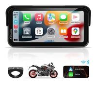 Carpuride W603 Autoradio, 6,3""écran moto CarPlay sans fil et Android Auto, Écran tactile étanche IP67, commande filaire, navigation