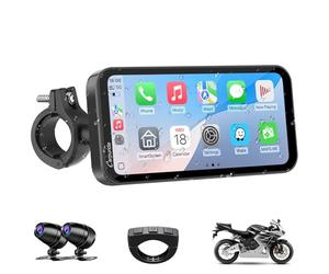 CARPURIDE W603D Écran Moto CarPlay 6,3" Android Auto Caméra Embarquée