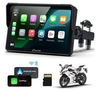 Carpuride W702 Autoradio 7""Écran carplay moto, Moto GPS,CarPlay sans fil et Android Auto, IP67 écran étanche, Navigation,Bluetooth