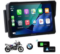 CARPURIDE W702B Autoradio 7""écran CarPlay sans fil et Android Auto pour BMW moto, étanche IP67, navigation, Bluetooth