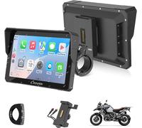 Carpuride W702S Pro Écran CarPlay pour moto avec support BM05 pour une installation Plug-and-Play, CarPlay et Android Auto sans fil, écran tactile de 7 pouces résistant à l'eau, fonction interphone, d