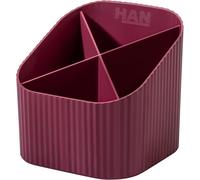 Carquois De Bureau 4 Compartiments 80-100% Recyclé,Éco-Rouge